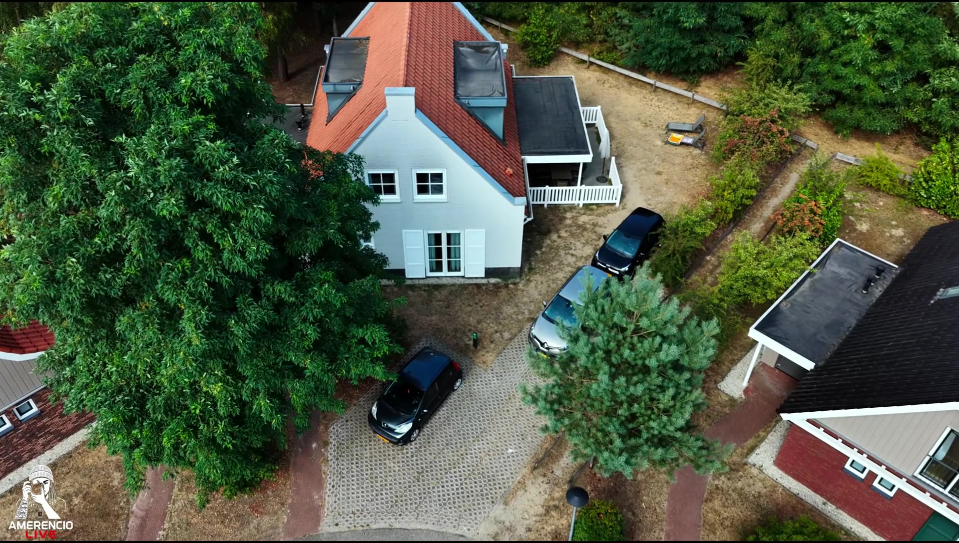 Drone boven groene omgeving